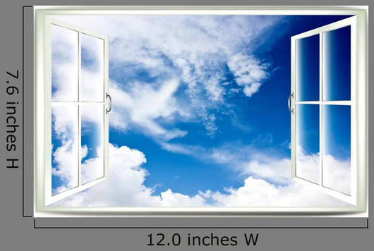 Cloudy Window Wall Decal