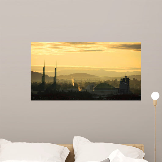 Dawn Light Portland Skyline Wall Decal