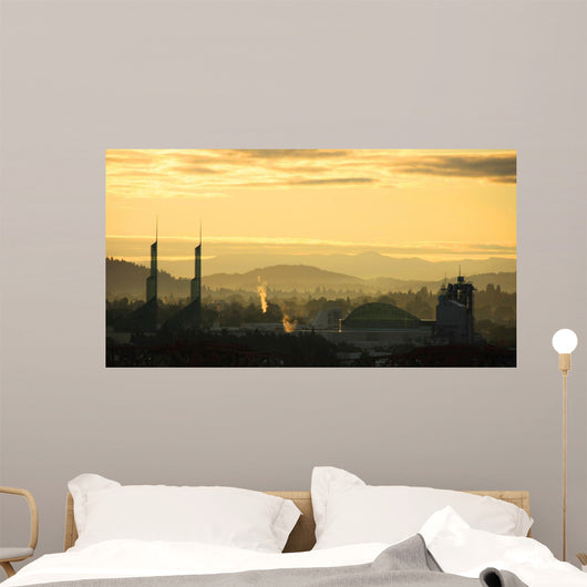 Dawn Light Portland Skyline Wall Decal