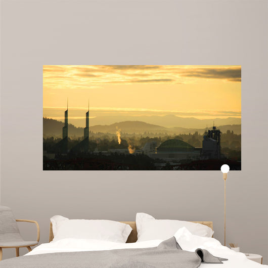 Dawn Light Portland Skyline Wall Decal