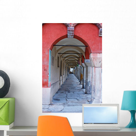 Aged Archway Old Houses Wall Decal