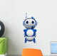 3D Cute Blue Robot Wall Decal