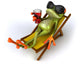 Frog Vacation Wall Decal