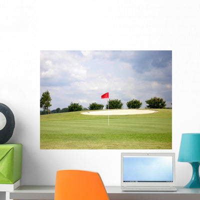 Stormy Hole Wall Decal shown on a wall