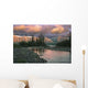 Sunset Over Mountain River Wall Decal