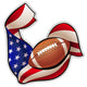 American Football Emblem Wall Decal