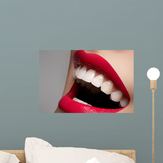 Close-up Happy Female Smile Wall Decal