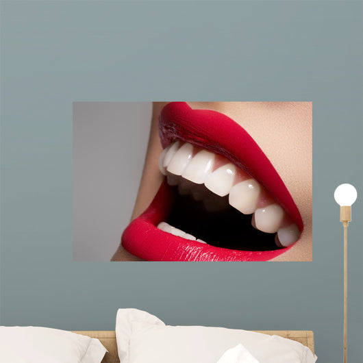 Close-up Happy Female Smile Wall Decal
