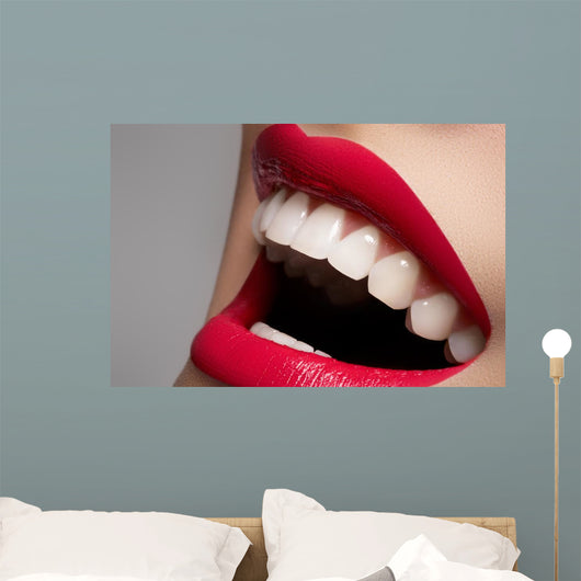 Close-up Happy Female Smile Wall Decal