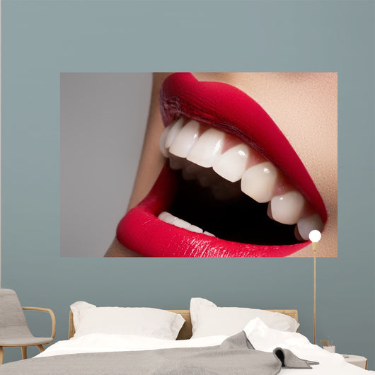 Close-up Happy Female Smile Wall Decal