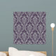 Damask Seamless Pattern Purple Wall Decal