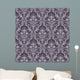 Damask Seamless Pattern Purple Wall Decal