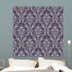 Damask Seamless Pattern Purple Wall Decal