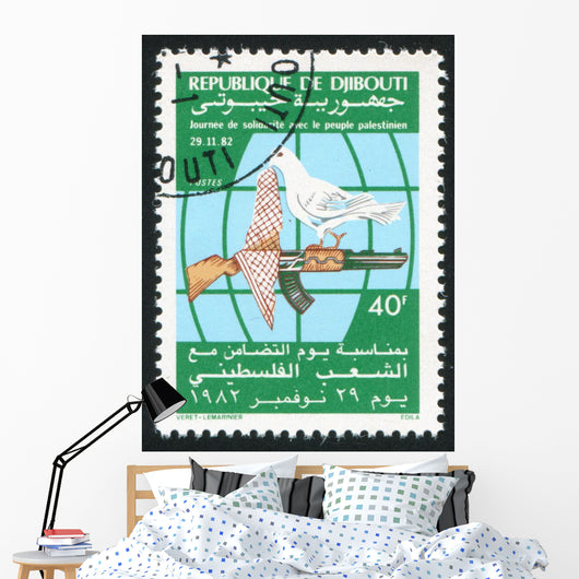 Gun and Pigeon Wall Decal