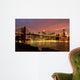 Brooklyn Bridge with city skyline at night Wall Mural