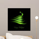 Green Abstract Christmas Tree Wall Decal