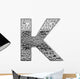 Chrome Alphabet Symbol Letter Wall Decal