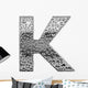 Chrome Alphabet Symbol Letter Wall Decal