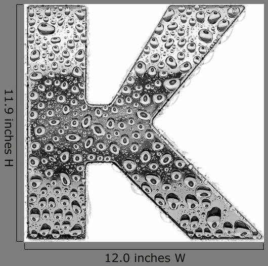 Chrome Alphabet Symbol Letter Wall Decal