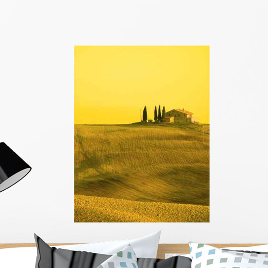 Tuscan Landscape (Yellow Filter) Wall Decal