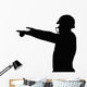 American Football Referee Silhouette Wall Decal