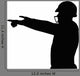 American Football Referee Silhouette Wall Decal