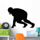 Silhouette American Football Player Wall Decal