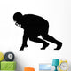 Silhouette American Football Player Wall Decal