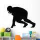 Silhouette American Football Player Wall Decal