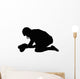 Silhouette American Football Holder Wall Decal