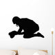 Silhouette American Football Holder Wall Decal