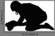 Silhouette American Football Holder Wall Decal