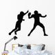 American Football Quarterback Silhouette Wall Decal