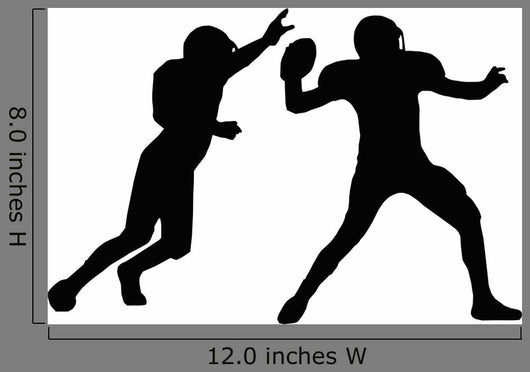 American Football Quarterback Silhouette Wall Decal -  –  Wallmonkeys