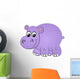 Rhinoceros Hippopotamus One Insulated Wall Decal