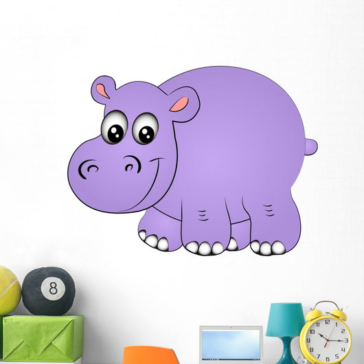 Rhinoceros Hippopotamus One Insulated Wall Decal