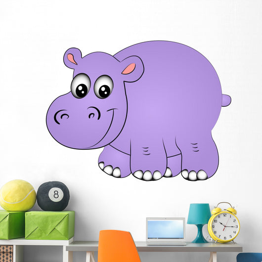 Rhinoceros Hippopotamus One Insulated Wall Decal