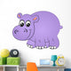 Rhinoceros Hippopotamus One Insulated Wall Decal