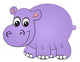 Rhinoceros Hippopotamus One Insulated Wall Decal