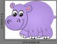 Rhinoceros Hippopotamus One Insulated Wall Decal