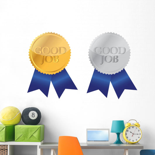 Good Job Ribbon Seals Wall Decal