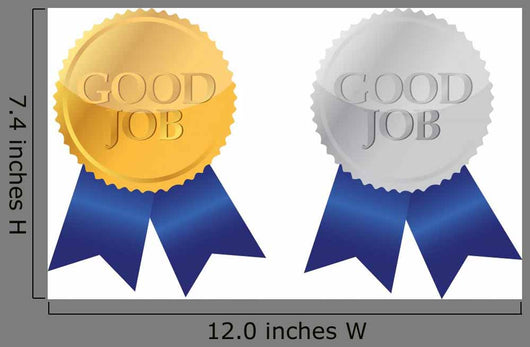 Good Job Ribbon Seals Wall Decal