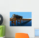CG Train on a Bridge Over Water Render Wall Decal