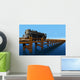 CG Train on a Bridge Over Water Render Wall Decal