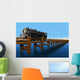 CG Train on a Bridge Over Water Render Wall Decal