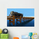 CG Train on a Bridge Over Water Render Wall Decal