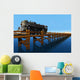 CG Train on a Bridge Over Water Render Wall Decal