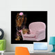 Glamour Yorkie Dog among Wall Decal