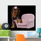 Glamour Yorkie Dog among Wall Decal