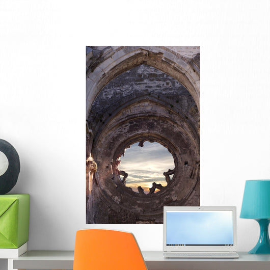 Ruined Church Window Wall Decal